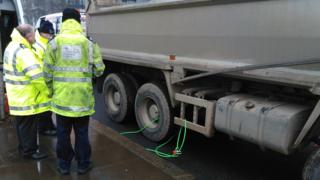 Vehicle being detained by the Driver & Vehicle Standards Agency