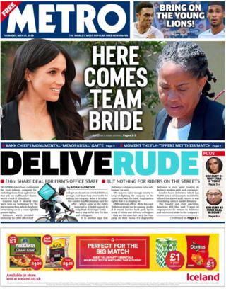 Metro Thursday front page