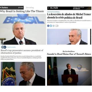 Manchetes de jornais sobre delações da JBS
