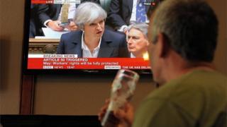 Theresa May in the Commons as Article 50 is triggered