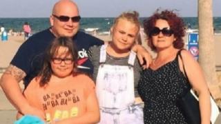 Pictured are left to right: Rafal Kordaszewska with his children Emilia and Milena Kordaszewska and wife Alina Kordaszewska.