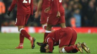 Mohamed Salah na sujjadar godiya ga Allah bayan ya ci kwallo