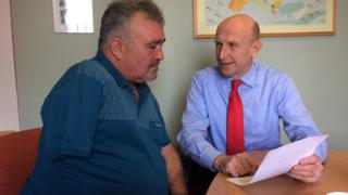 MP John Healey and Adrian Barrass