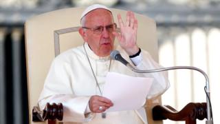 Pope Francis talks as he leads the weekly audience in Saint Peter"s Square at the Vatican September 28, 2016