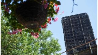 Grenfell Tower and a hanging basket