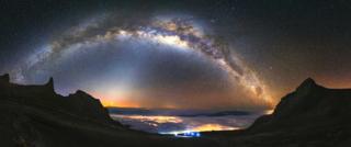 Starry nightscape over south-east Asia
