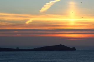 Sunset over the sea