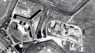 Fotografía aérea de la cárcel de Saydnaya, al norte de Damasco, Siria