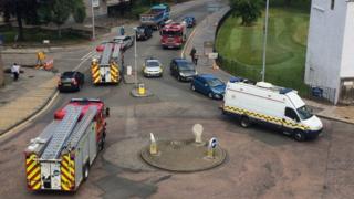 Fire engines at Holyrood
