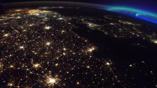 Foto desde el espacio de Europa