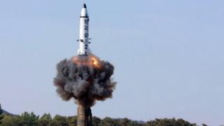 Запуск ракеты КНДР