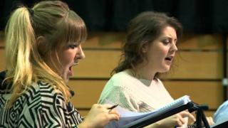 Rehearsals for the musical