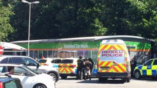 Police at Tesco, Western Avenue, Cardiff
