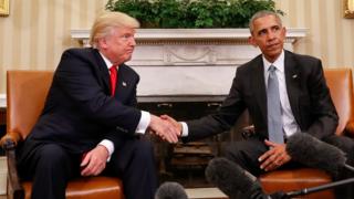 Дональд Трамп и Барак Обама