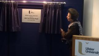 Princess Anne unveils the plaque