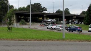 The M4's junction 28 in Newport