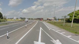 Stretch of A1 near Colsterworth