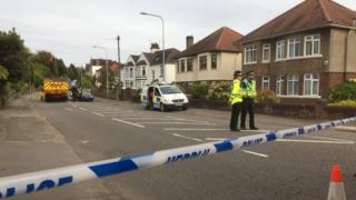 The scene of the crash on Pencisely Road