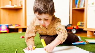 Boy drawing