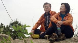 Rais mpya wa Korea kusini akiwa na mkewe