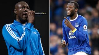 Stormzy kushoto na Lukaku kulia