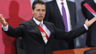 Mexican President Enrique Peña Nieto delivers his fifth message to the nation, in Mexico City, 2 September 2017
