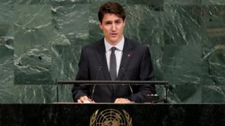Justin Trudeau oo khudbad ka jeedinaya golaha loo dhan yahay ee Qarammada Midoobay