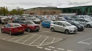 The car park outside John Lewis' Cheadle branch