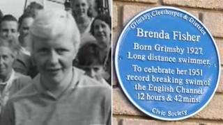 Brenda Fisher and plaque