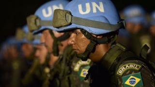 Cascos azules de Brasil en Haití.