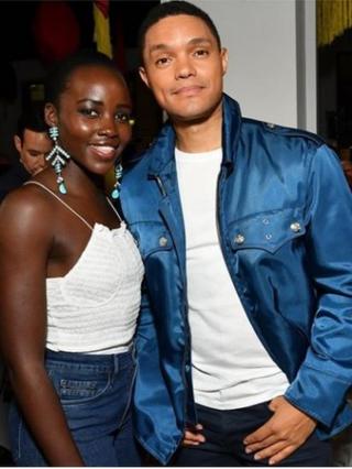 Nyota Lupita Nyong'o na Mchekeshaji Trevor Noah