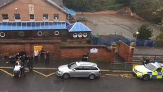 Emergency teams at scene