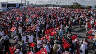 Köprüdeki milli birlik yürüyüşü