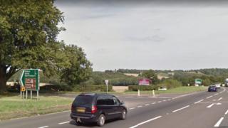 The A64 near Welburn