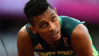 Van Niekerk, lors des demi-finales du 400 m des Championnats du monde, samedi 6 août 2017, à Londres.