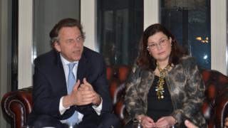 Hollanda Dışişleri Bakanı Bert Koenders ve Avrupa Parlamentosu Hollanda milletvekili Emine Bozkurt