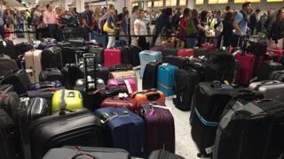 Queues at Gatwick Airport