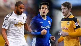 Ashley Williams (Abertawe), Peter Whittingham (Caerdydd) a Kevin Feely (Casnewydd)
