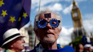 Man on the anti-Brexit march