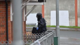 The police and Army technical officers (ATO) examined the scene
