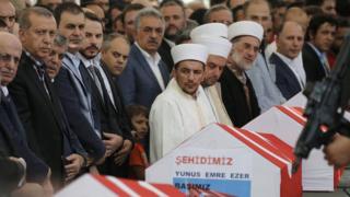 İstanbul'daki cenaze törenlerine Cumhurbaşkanı Recep Tayyip Erdoğan da katıldı
