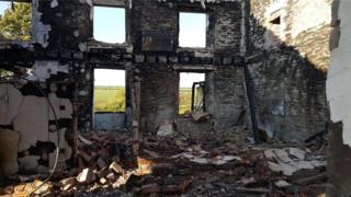 Remains of the farmhouse from inside