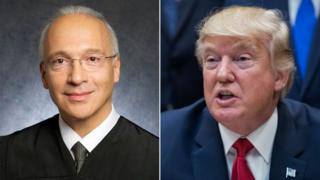 Judge Gonzalo Curiel (L) and President Donald Trump