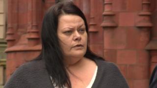 Susan Draper outside court