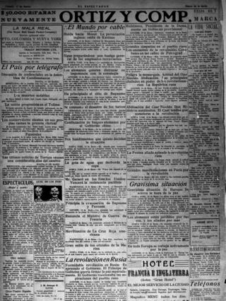 El Espectador - 17 марта 1917 год