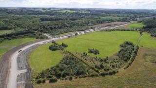 The Wakefield Eastern Ring Road under construction