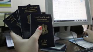 Syrian passports - file pic