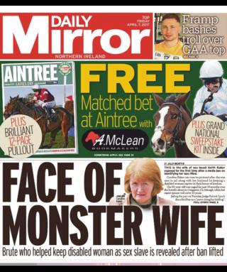 Daily Mirror front page