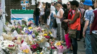 Mourners pay tribute to victims of the Grenfell Tower tragedy