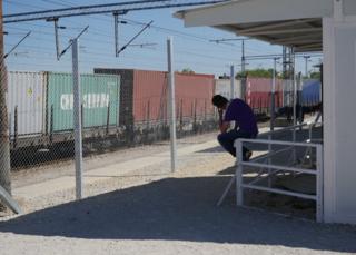 Train siding next to Tabanovce camp